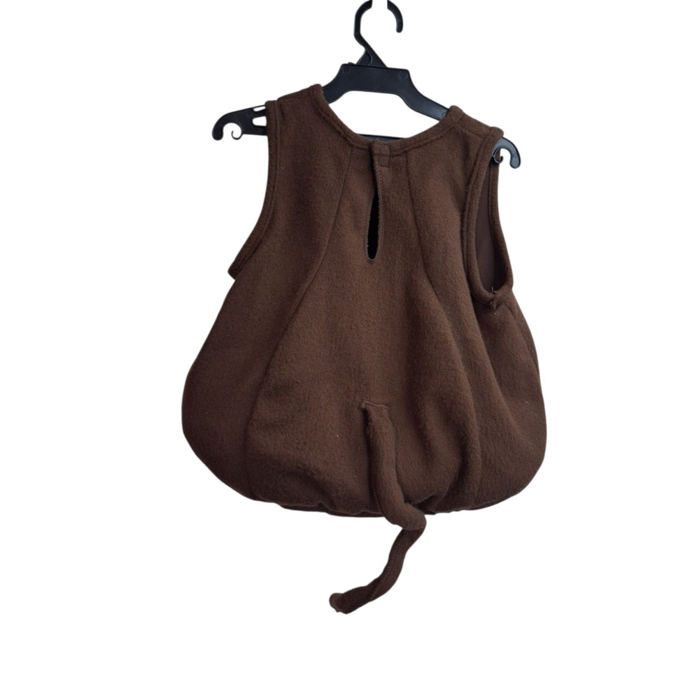 Kmart Toddler Monkey Costume 1-2 Years Brown Plush Halloween Animal Hood Tail - Picture 2 of 10